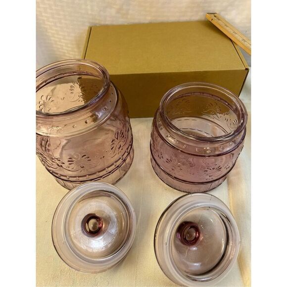 2 Pioneer Woman Rose Canisters Cottage Core Country Kitchen set - Picture 7 of 9